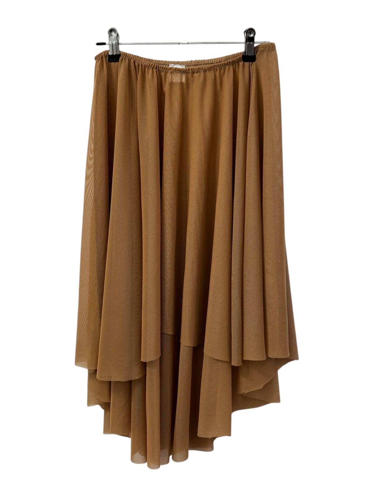 POLLERIN DE TUL LARGO BEIGE OSCURO