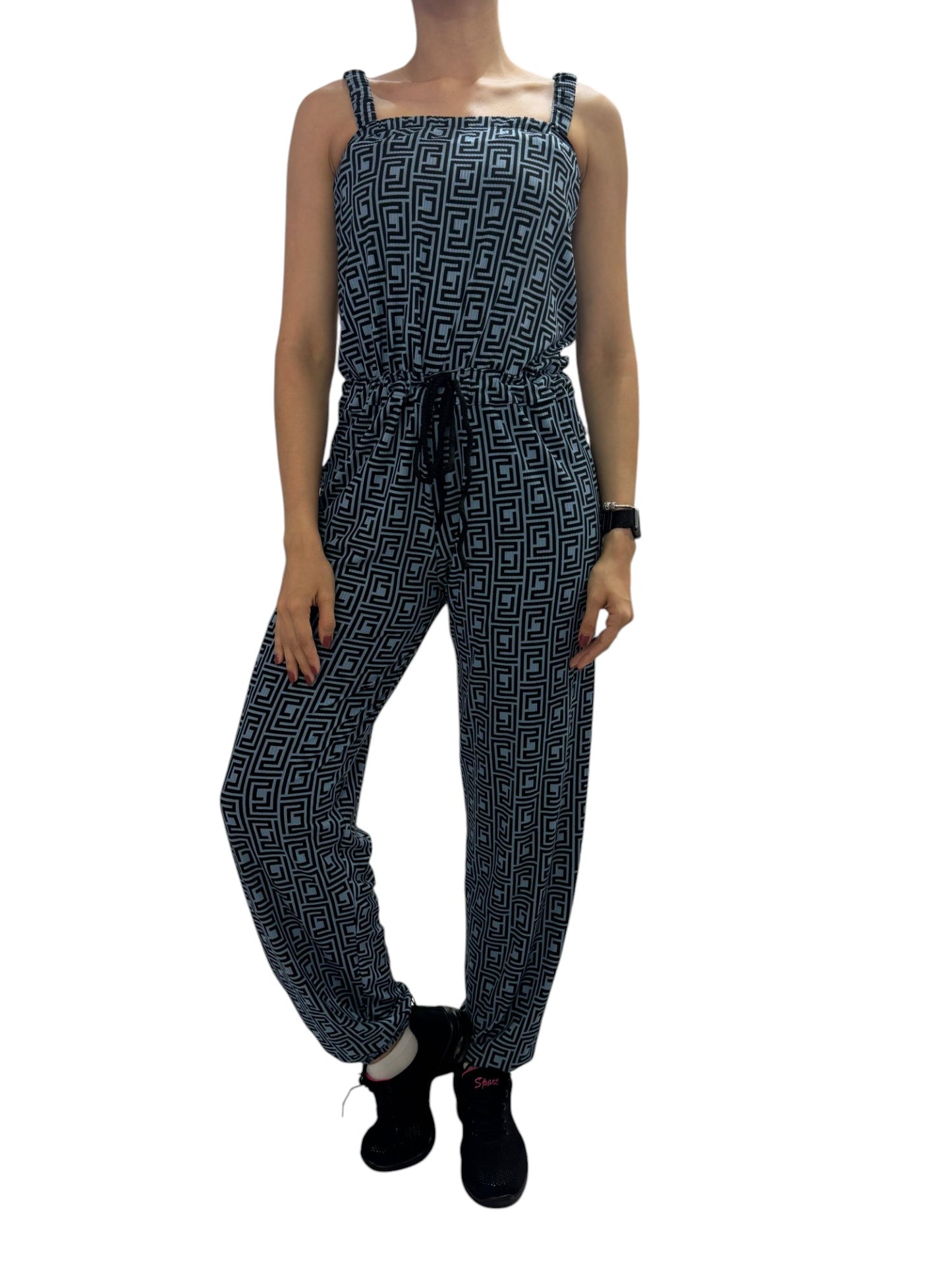 ENTERIZO AZUL CON NEGRO