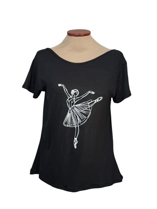 REMERA NEGRA BAILARINA