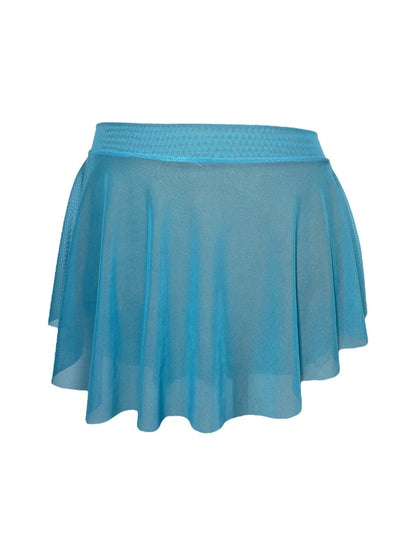 POLLERIN DE TUL CORTO CELESTE