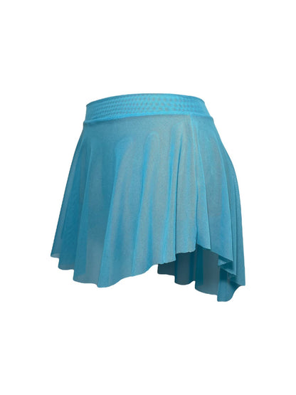 POLLERIN DE TUL CORTO CELESTE