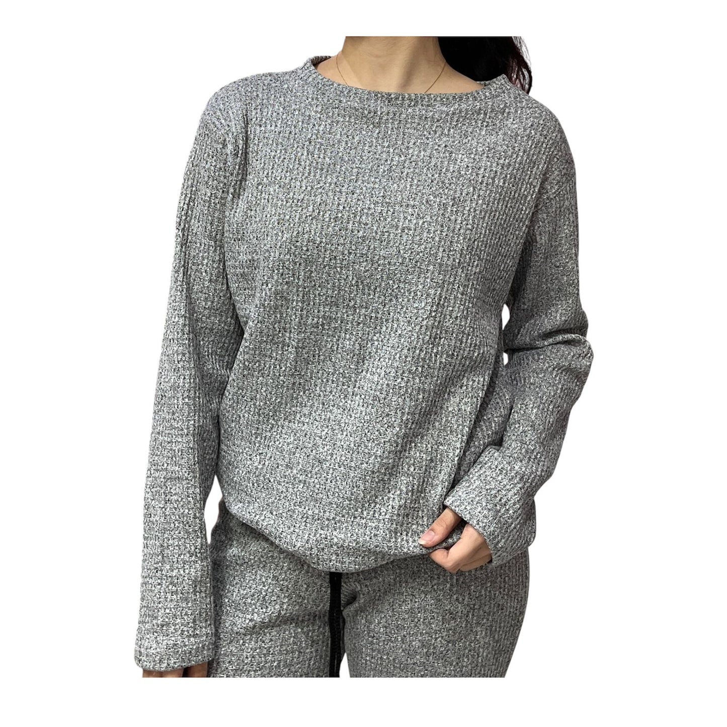 CONJUNTO GRIS DE LANILLA