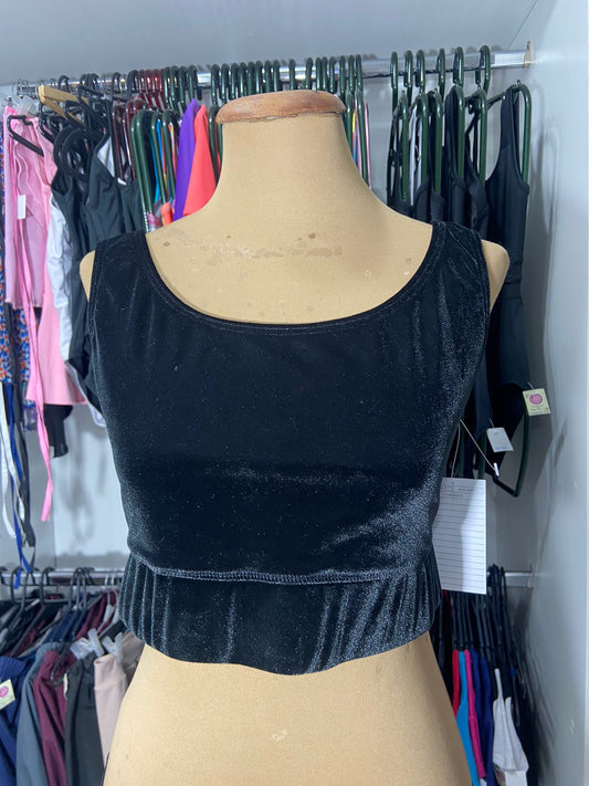 Top Capezio de terciopelo Negro