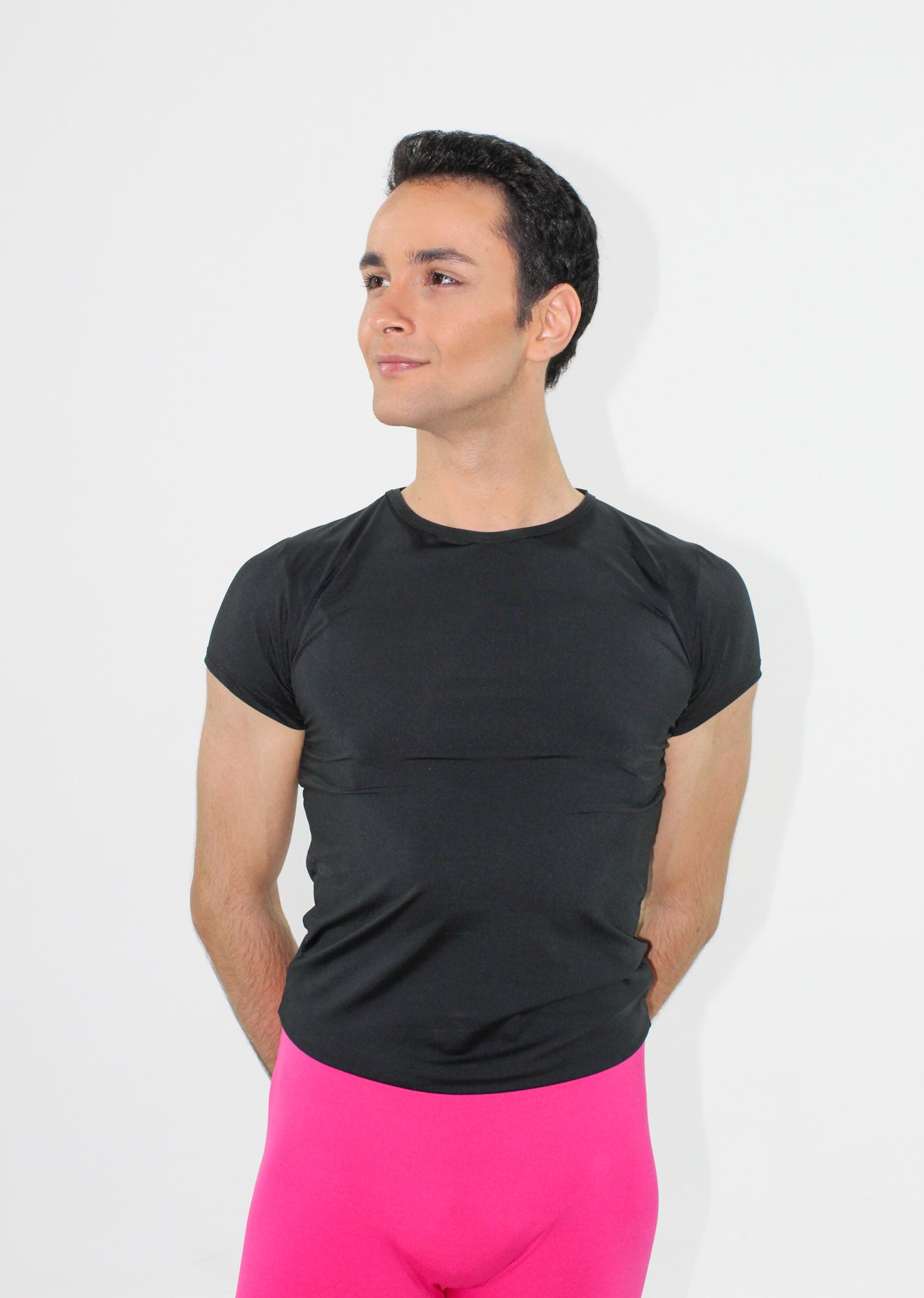 Remera de Lycra Negra/Blanca